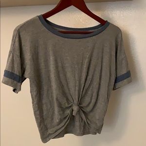 PacSun grey loose crop top